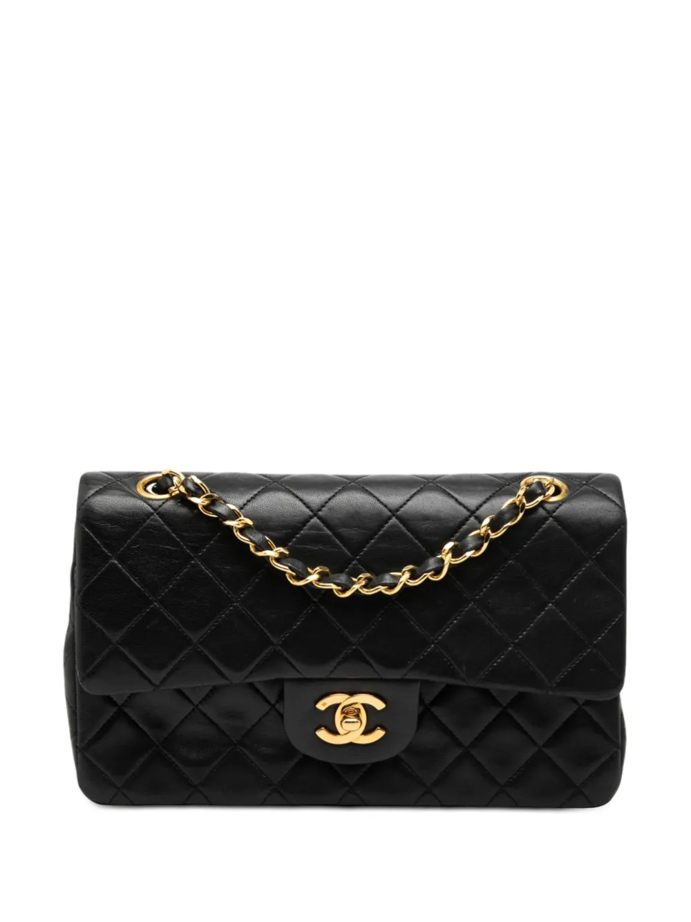 CHANEL Pre-Owned 1989-1991 Small Classic Lambskin Double Flap shoulder bag - Nero