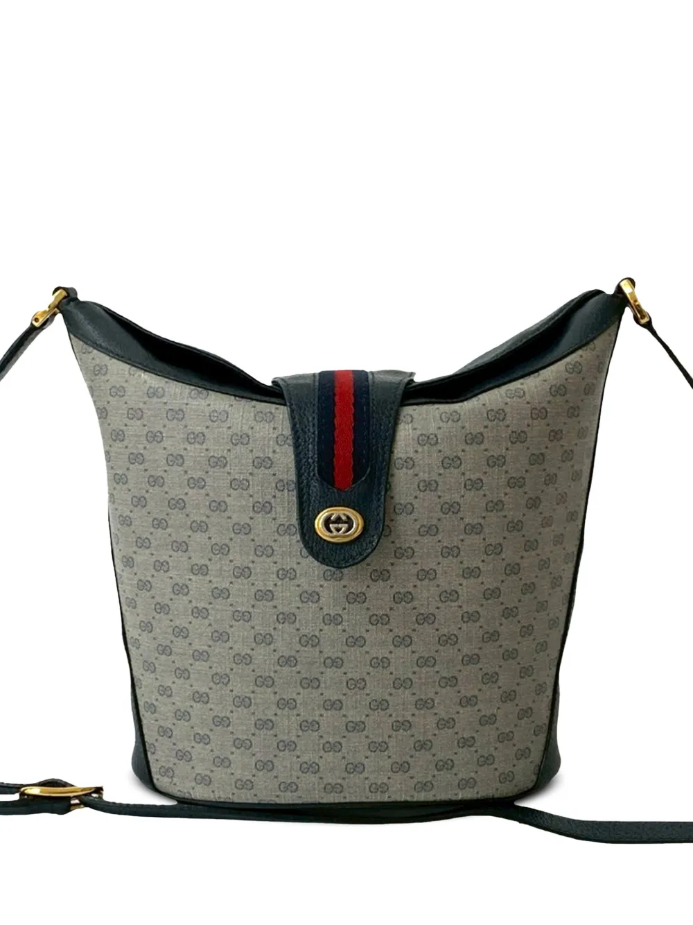 Gucci Pre-Owned 20th Century Micro GG Supreme Web bucket bag - Blu