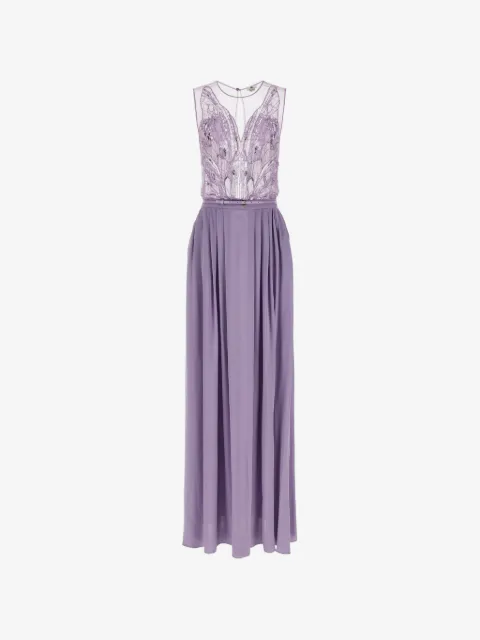 Elisabetta Franchi Abito in tulle con ricamo