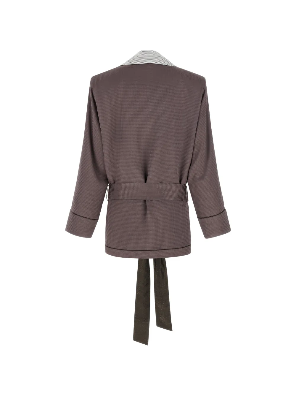 The Attico Gestreepte blazer met pied-de-poule print Bruin