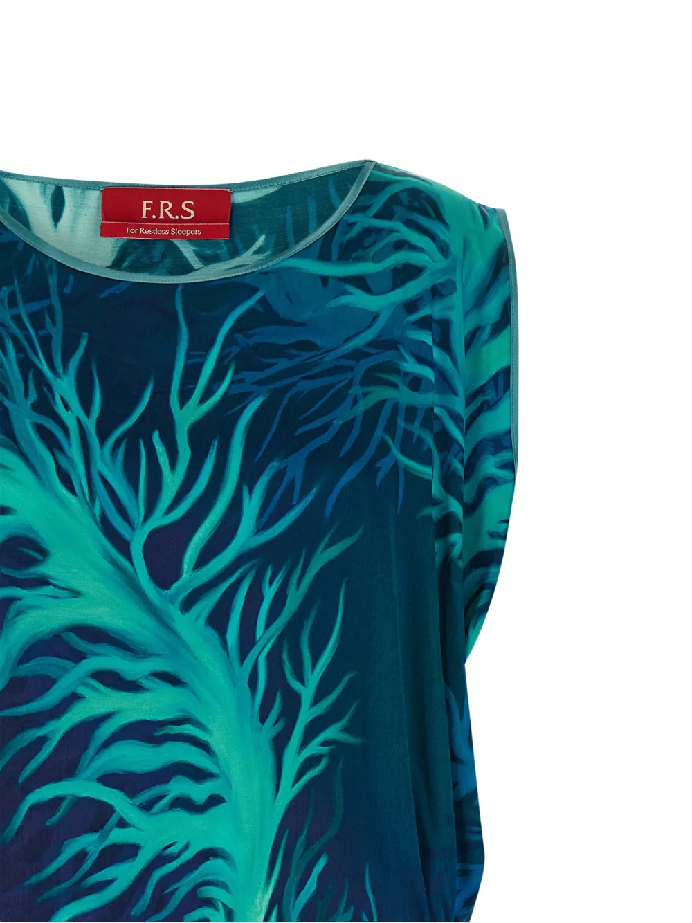  F.r.s For Restless Sleepers Vestido Briseide Drapeado - Azul 