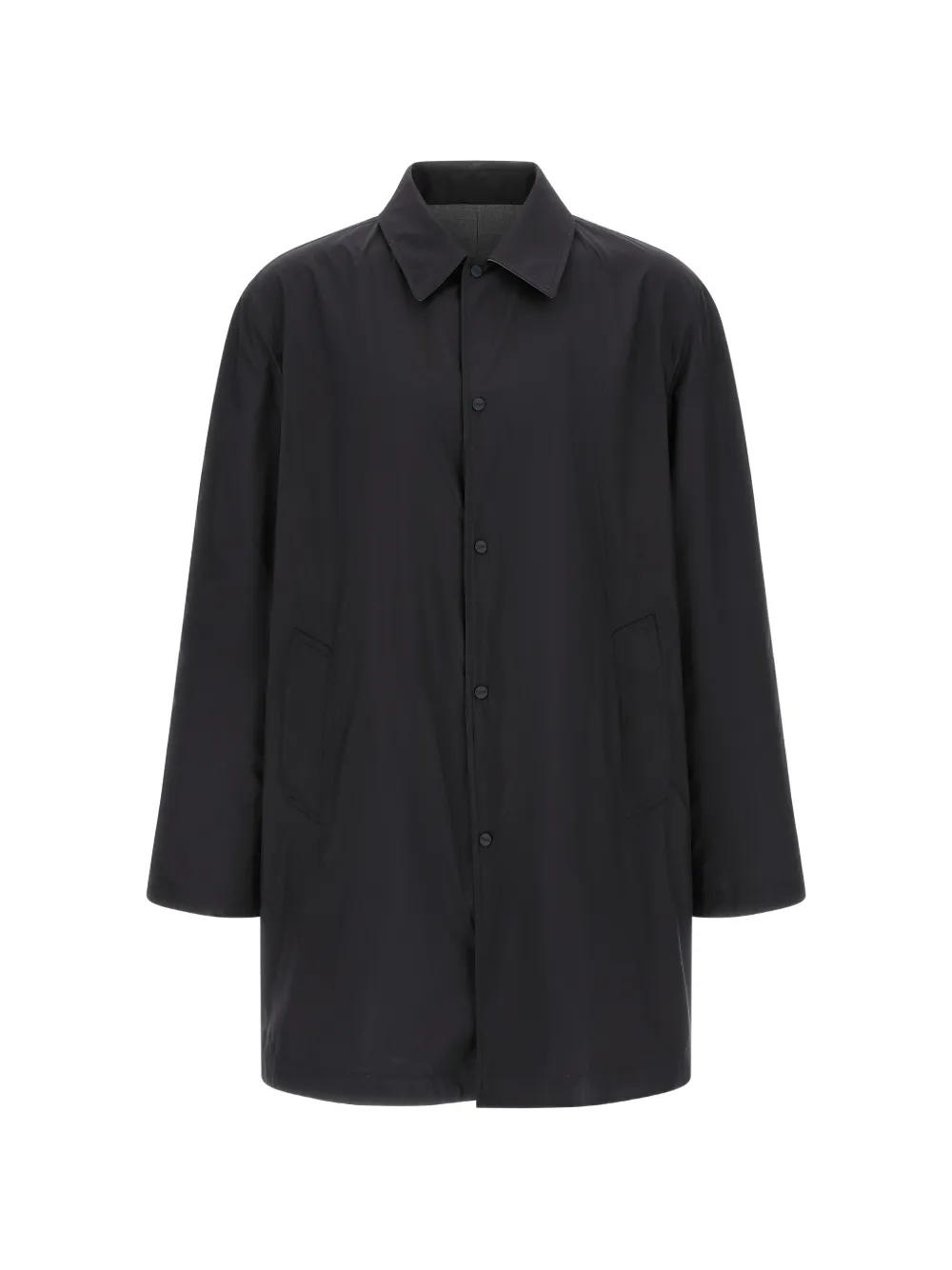 Herno Grey Reversible Raincoat In Gray