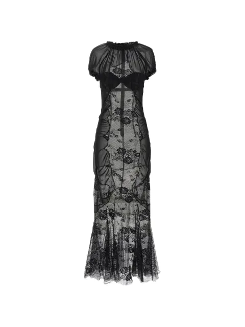 The Attico lace tulle midi dress