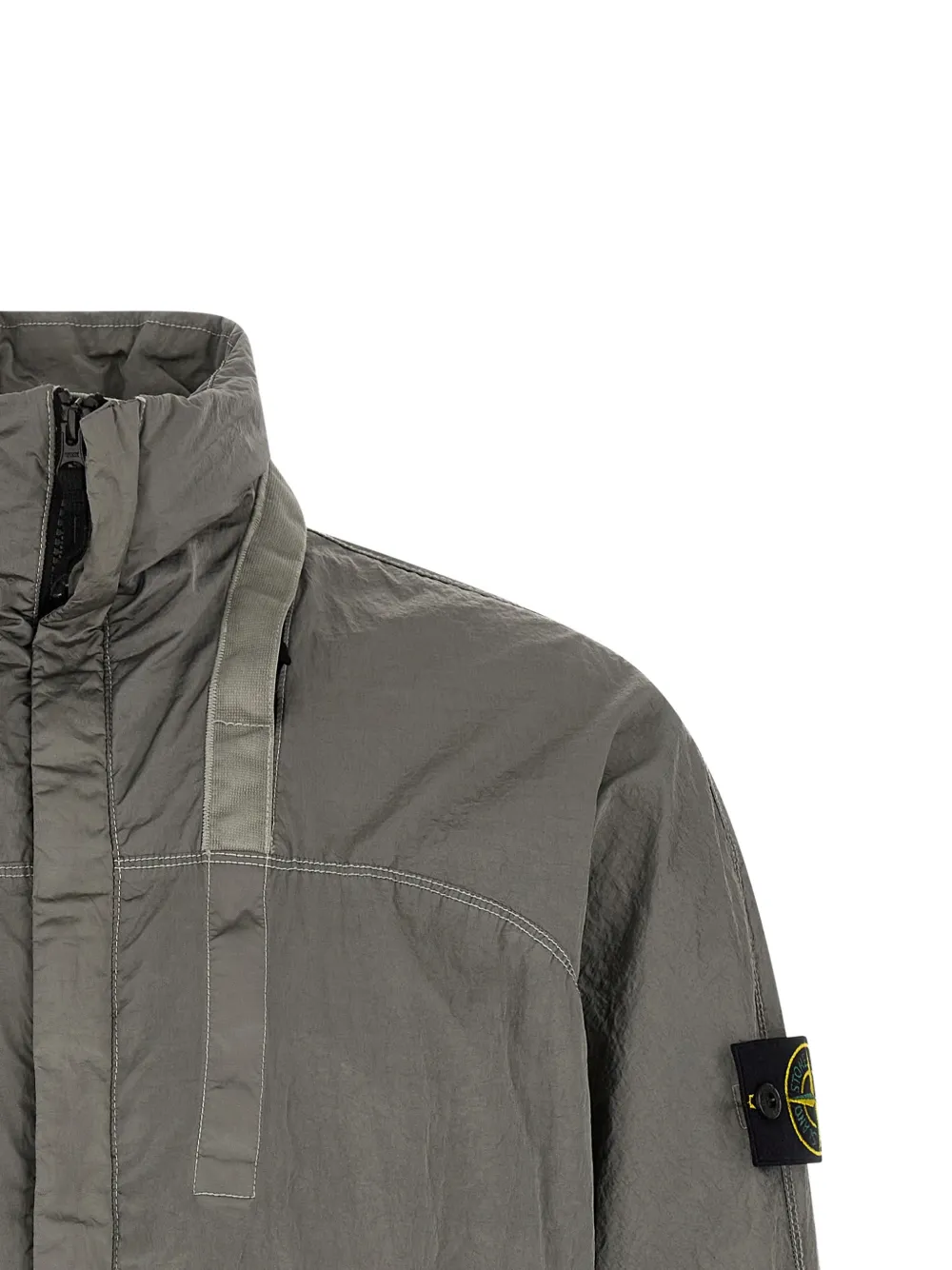 Stone Island Jack met opvouwbare capuchon Grijs