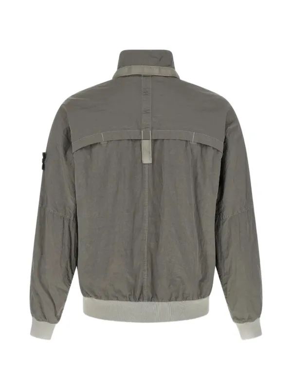 Stone Island logo-patch Zip Jacket | Grey | FARFETCH