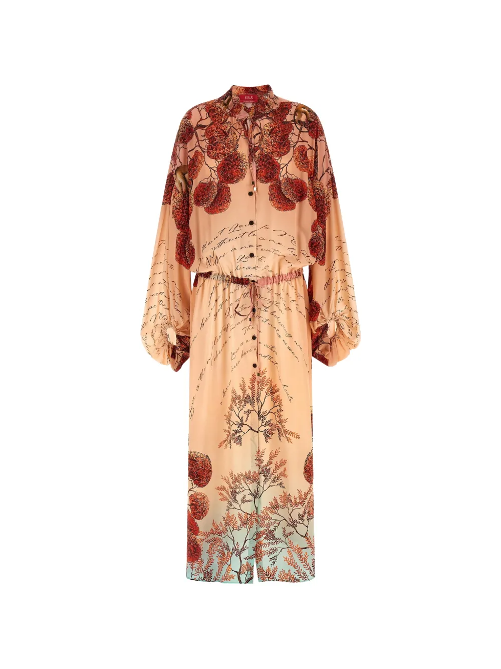 F.R.S For Restless Sleepers print long-sleeve dress - Toni neutri