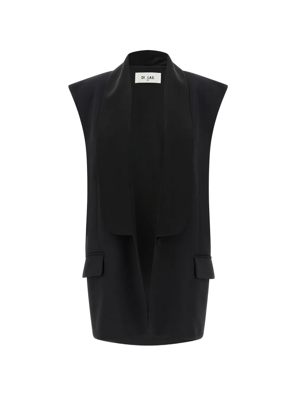 DI.LA3 PARI' shawl-collar vest - Schwarz