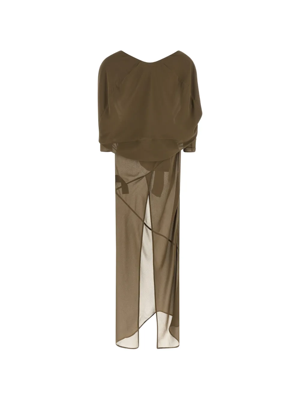  Entire Studios V-neck Asymmetrical Dress - Green 