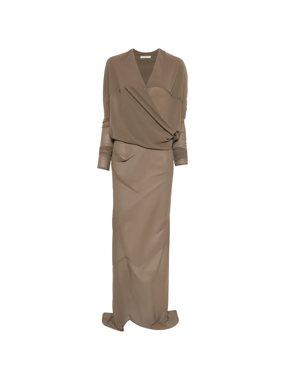 ENTIRE STUDIOS V-neck asymmetrical dress - Green