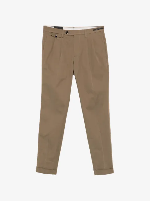 michael coal pleated cuffed trousers