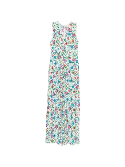 Dvf Vintage floral-print ruched maxi dress