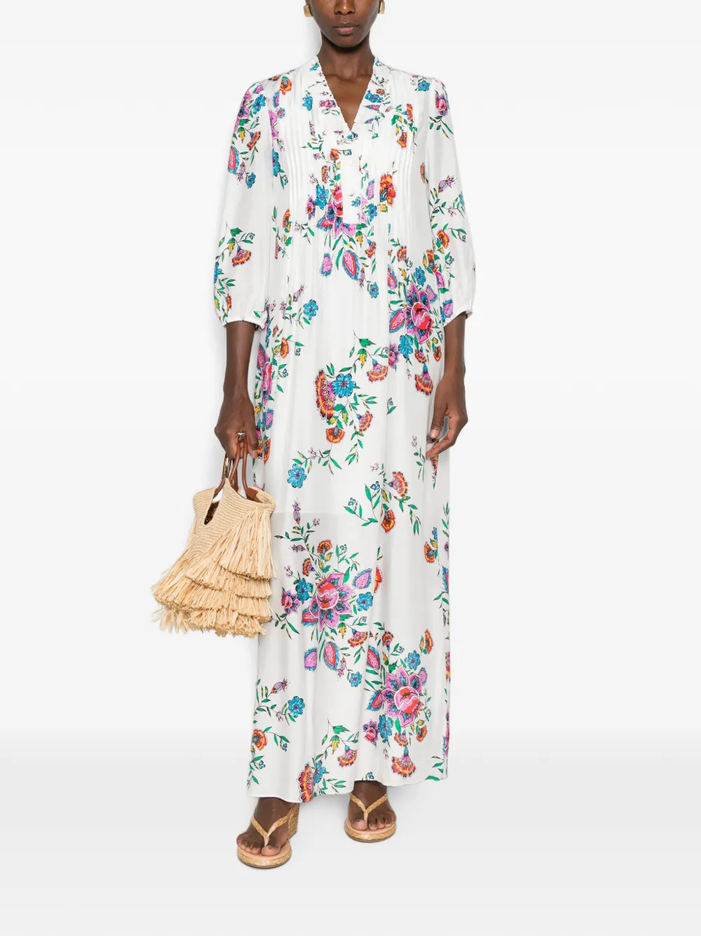 DVF Diane von Furstenberg Layla maxi-jurk Wit