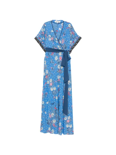 Dvf Vintage floral-print wrap maxi dress