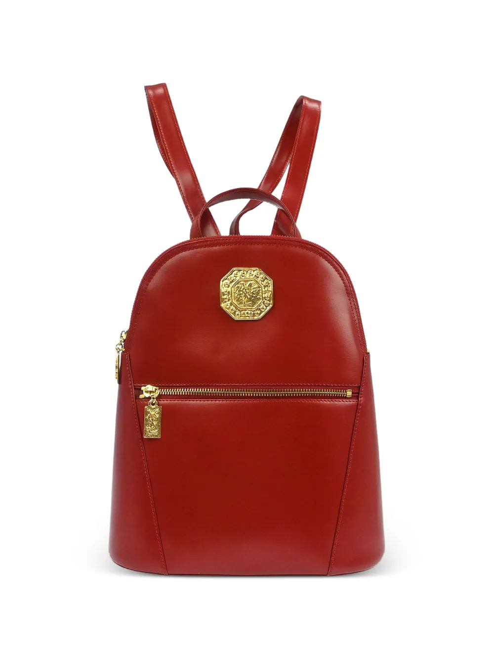Saint Laurent Pre-Owned 1990s applique leather backpack - Red