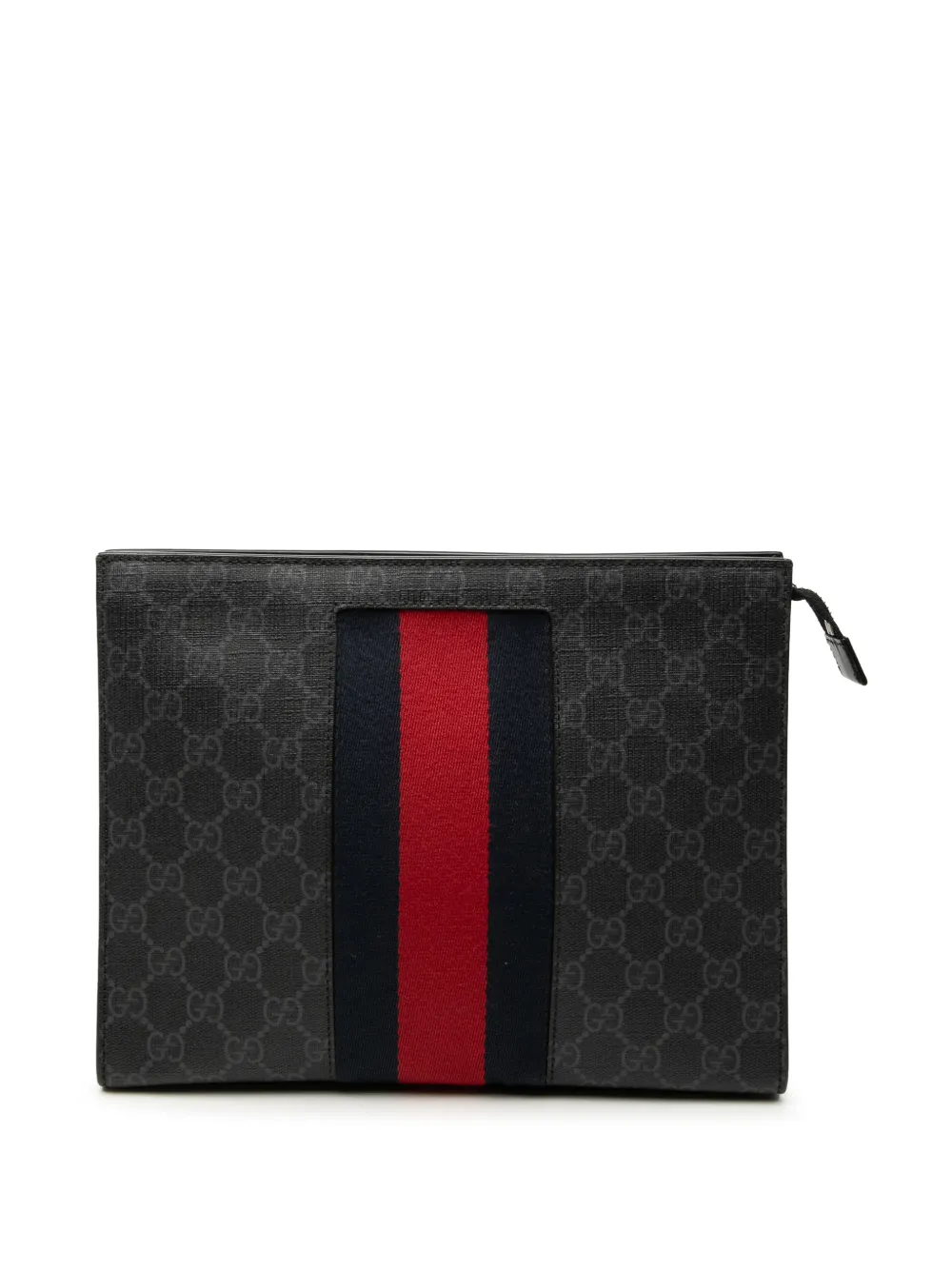 Gucci Pre-Owned 2000-2015 GG Supreme Web clutch bag - Nero