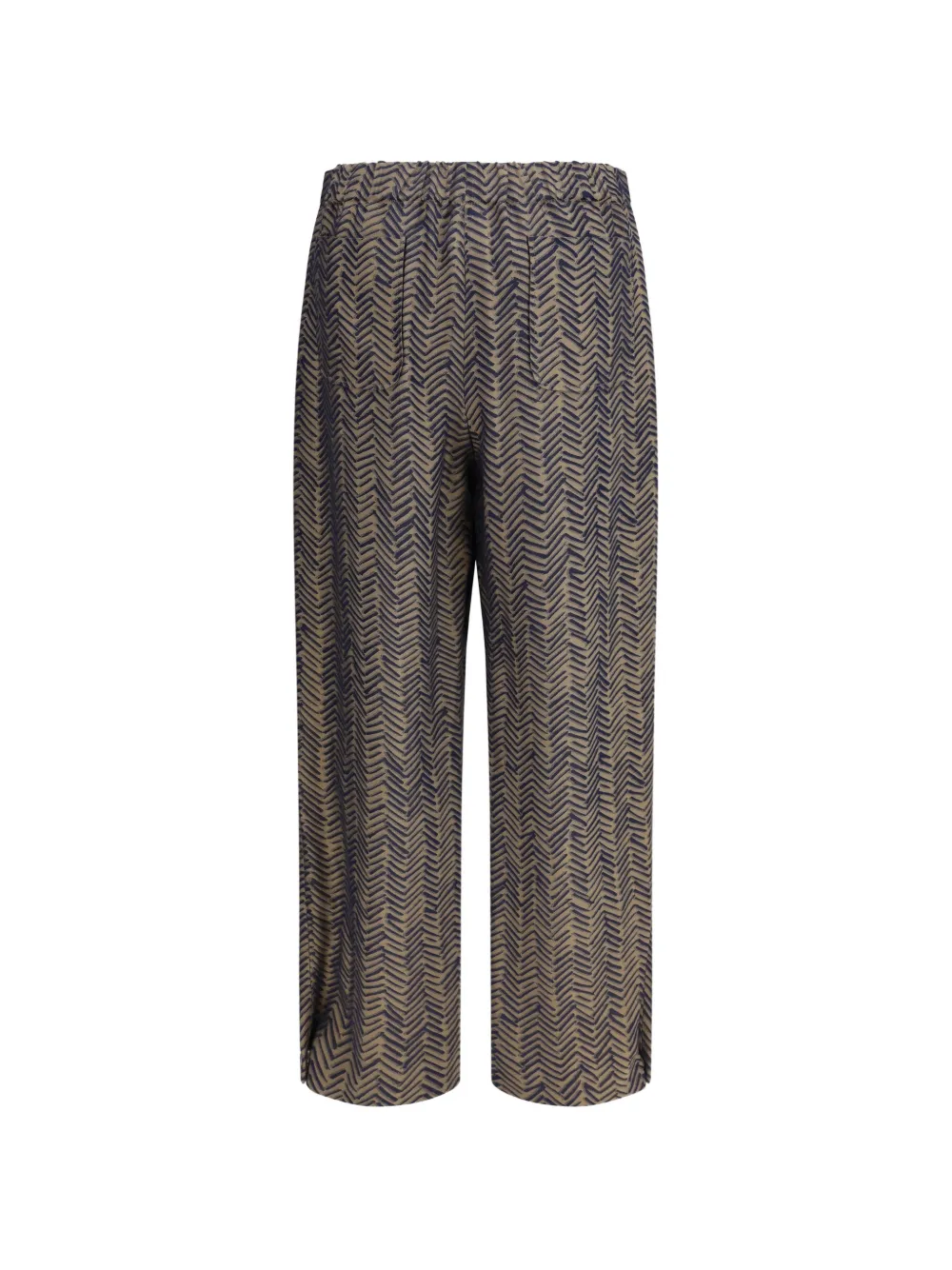 Giorgio Armani chevron-pattern jacquard trousers - Marrone
