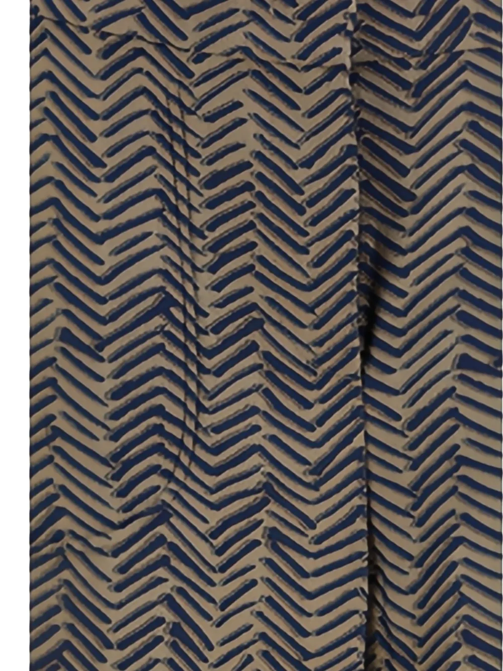 Giorgio Armani Broek met chevron patroon en jacquard Bruin