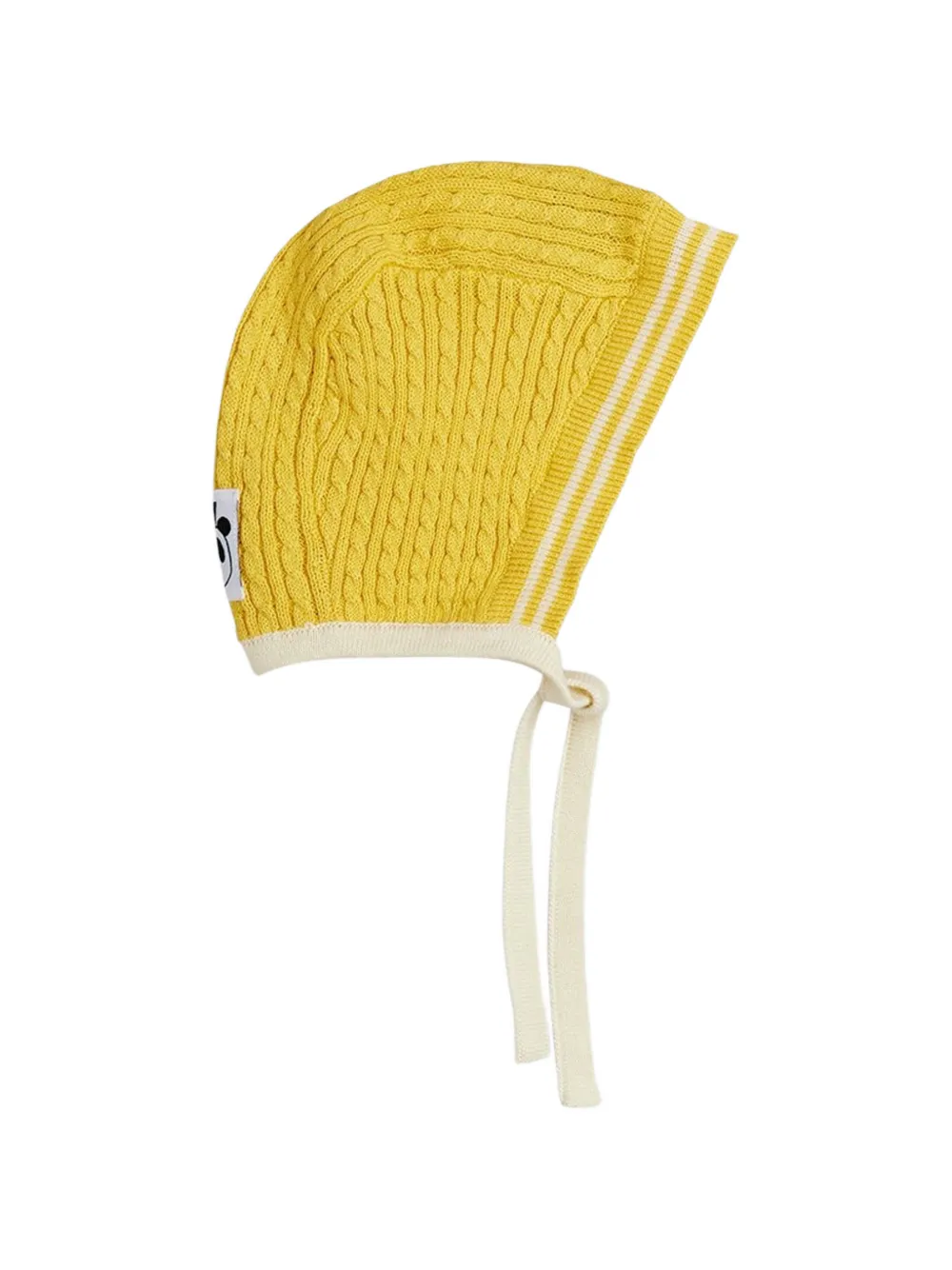 Mini Rodini Kabelgebreide broek (set van drie) Geel
