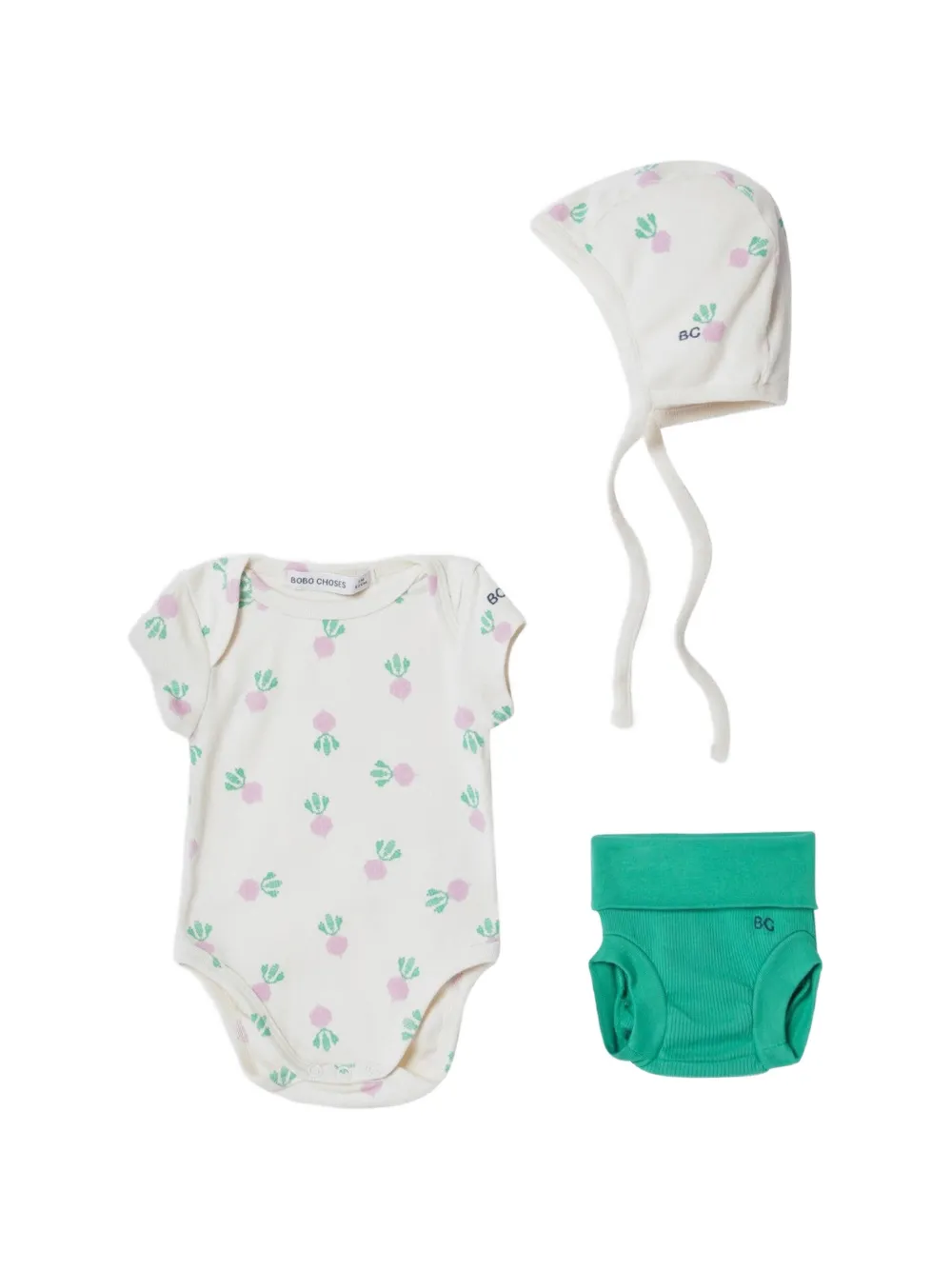 Bobo Choses Pixel Sugar Beet Strampler-Set - Nude