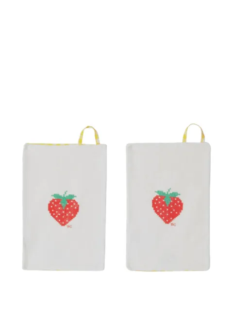 Bobo Choses check-pattern washcloth pack (set of two)