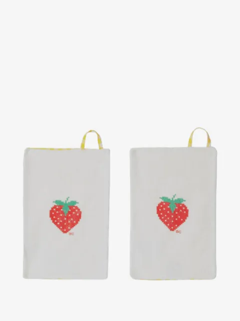 Bobo Choses check-pattern washcloth pack (set of two)