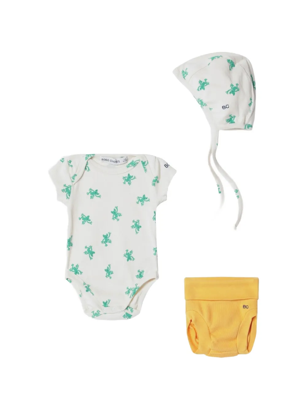 Bobo Choses Hopping Frog Strampler-Set - Nude