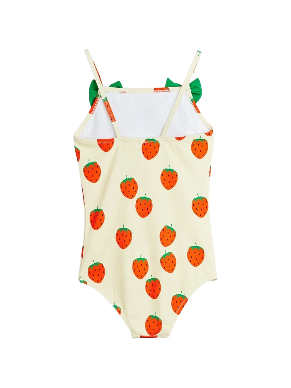 Mini Rodini Badpak met aardbeien-print Beige