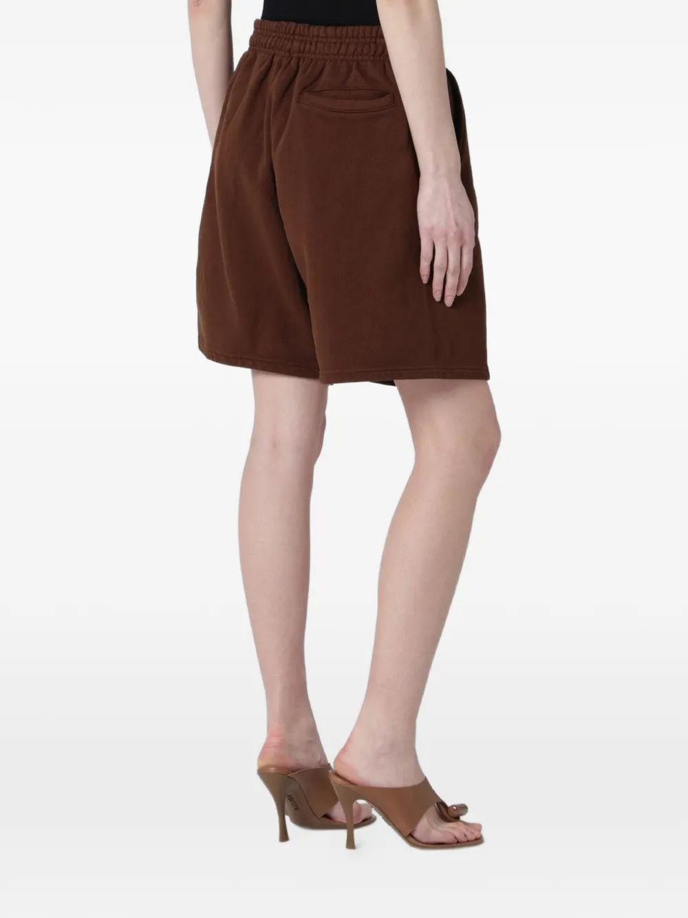 ENTIRE STUDIOS Shorts met elastische tailleband Bruin