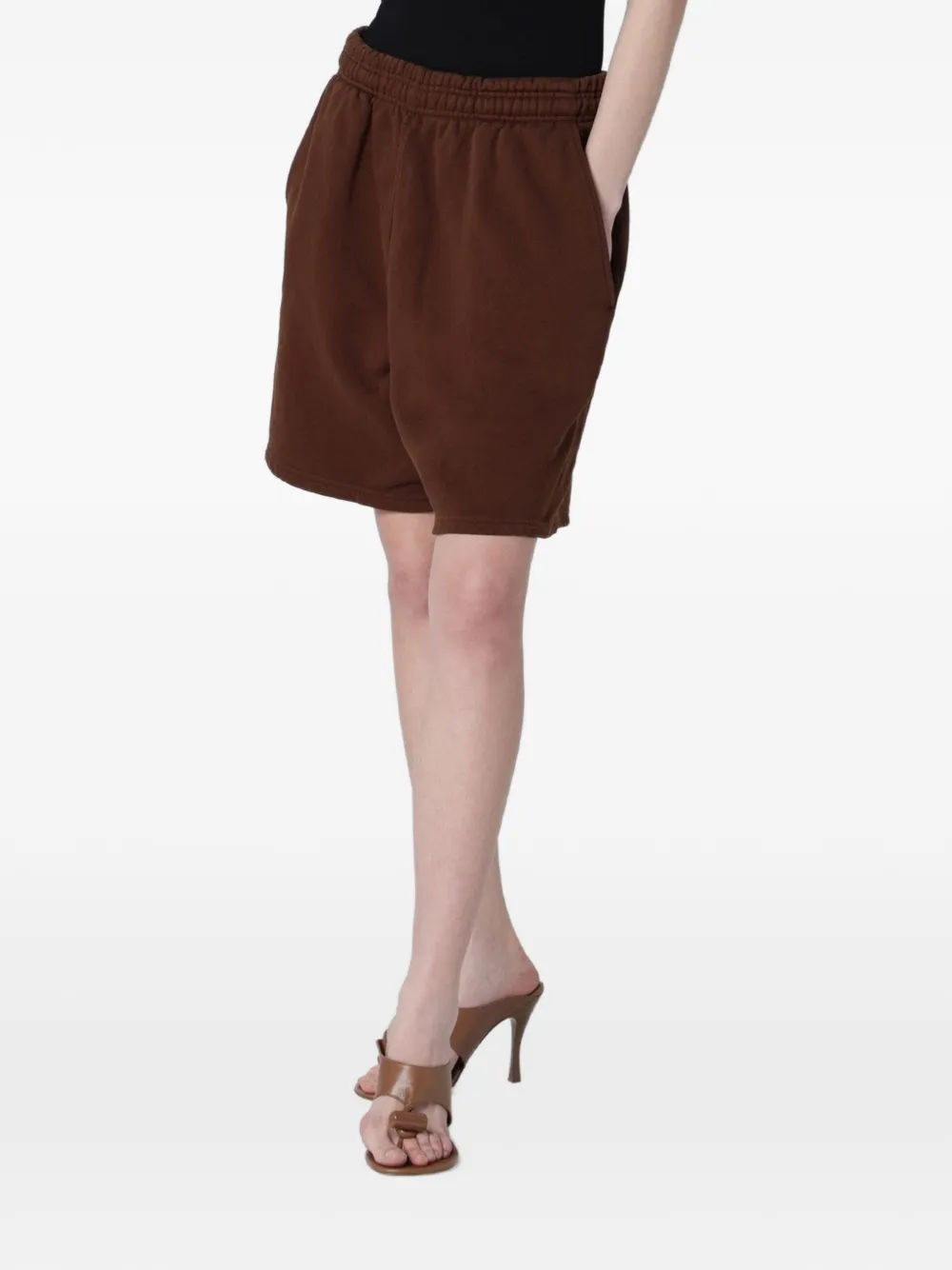 ENTIRE STUDIOS Shorts met elastische tailleband Bruin
