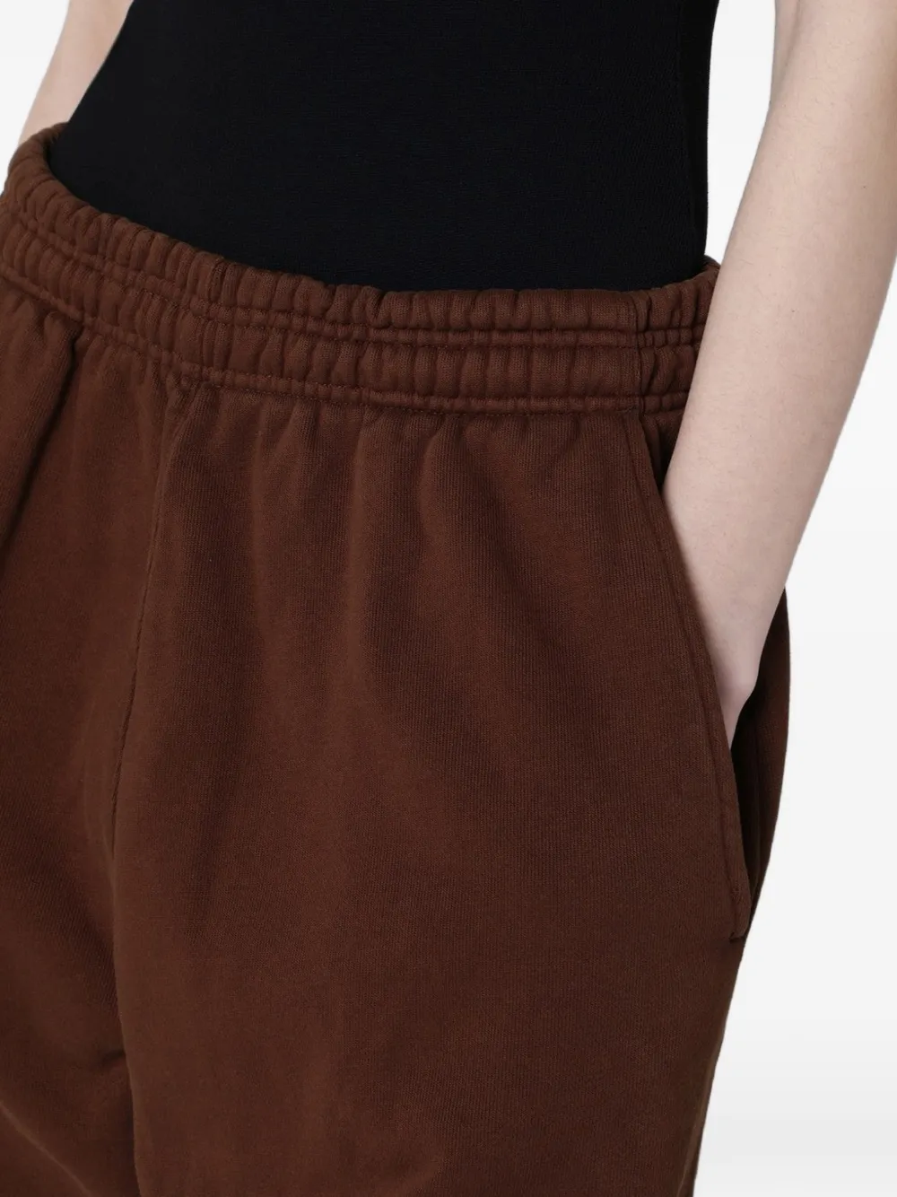 ENTIRE STUDIOS Shorts met elastische tailleband Bruin
