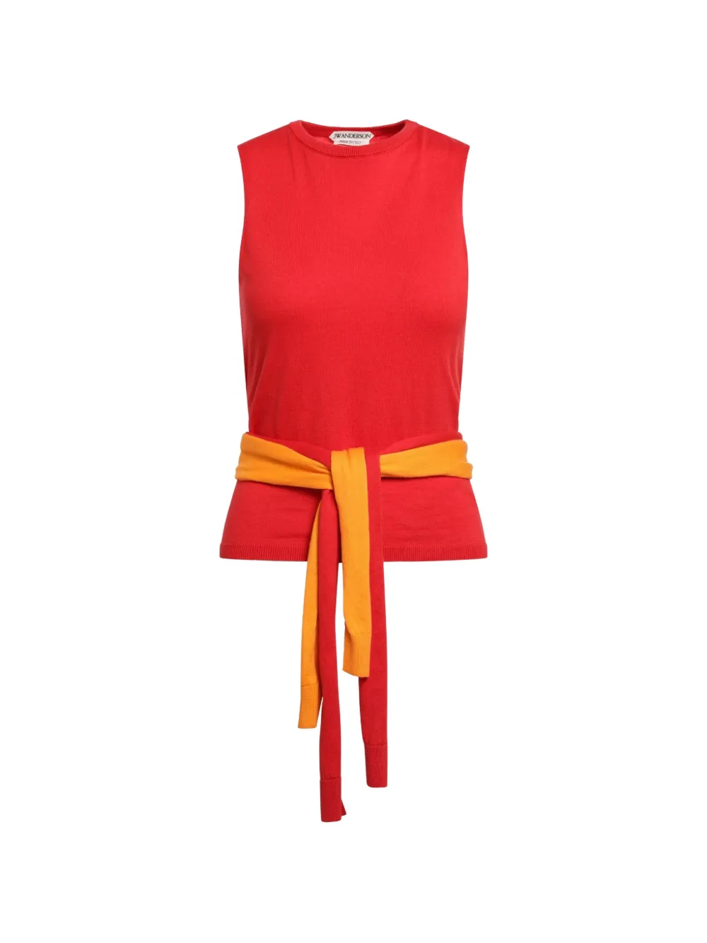 JW Anderson waist-tie tank top - Rosso