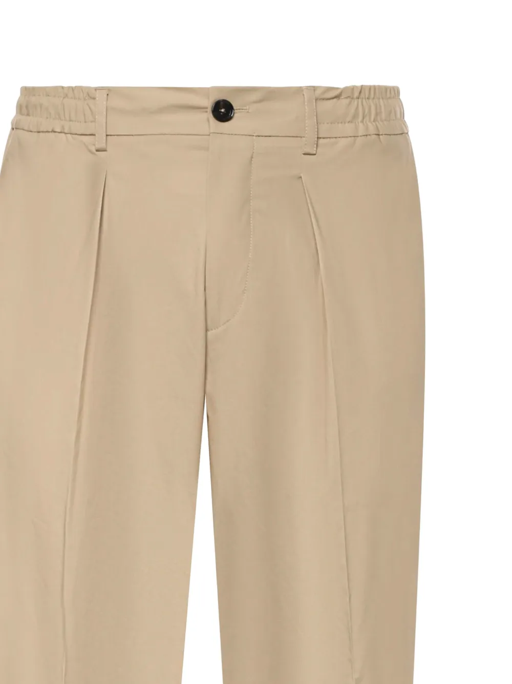 BE ABLE Plooibroek met elastische tailleband Beige