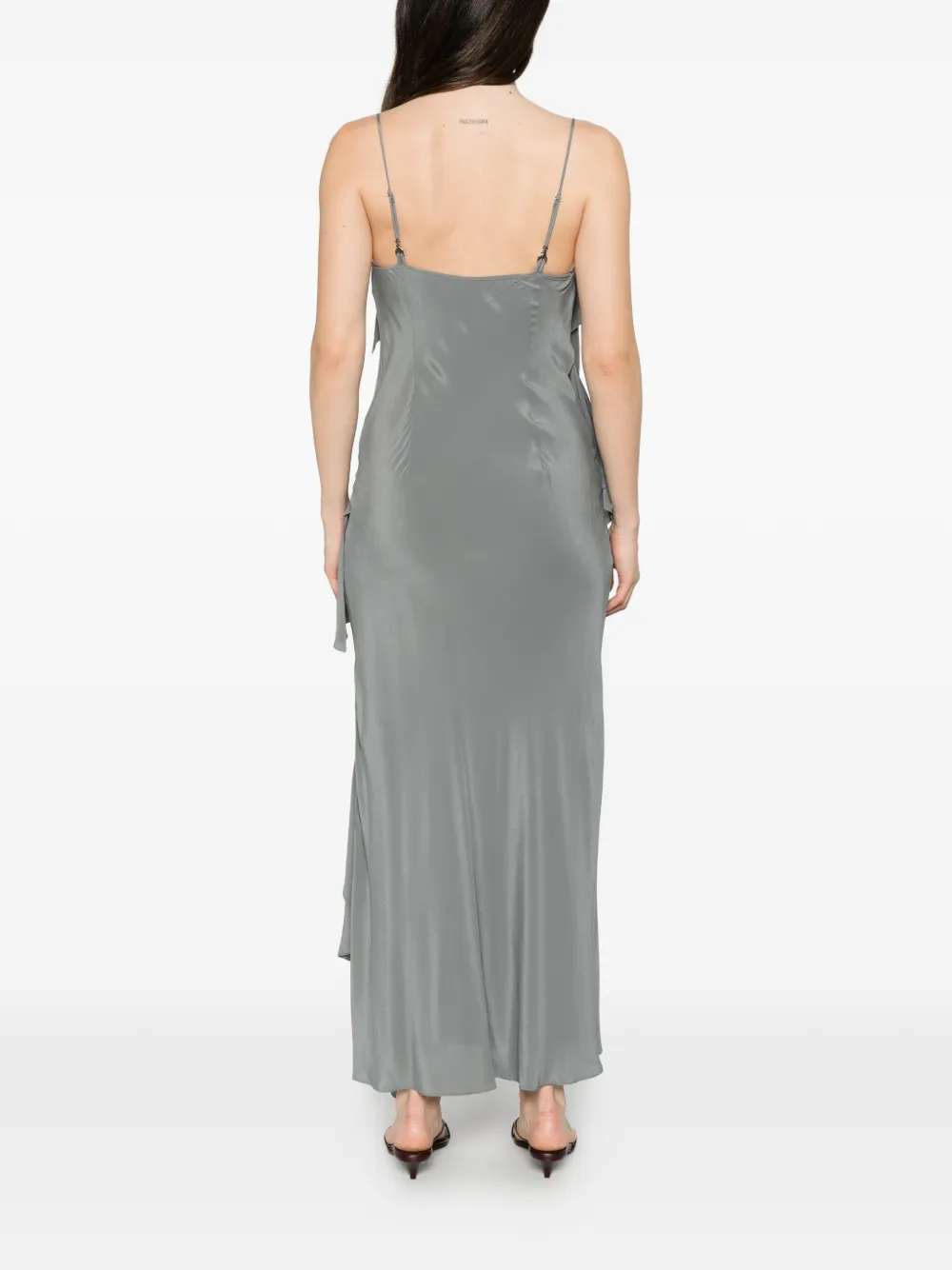 Patrizia Pepe Maxi-jurk met ruches Grijs