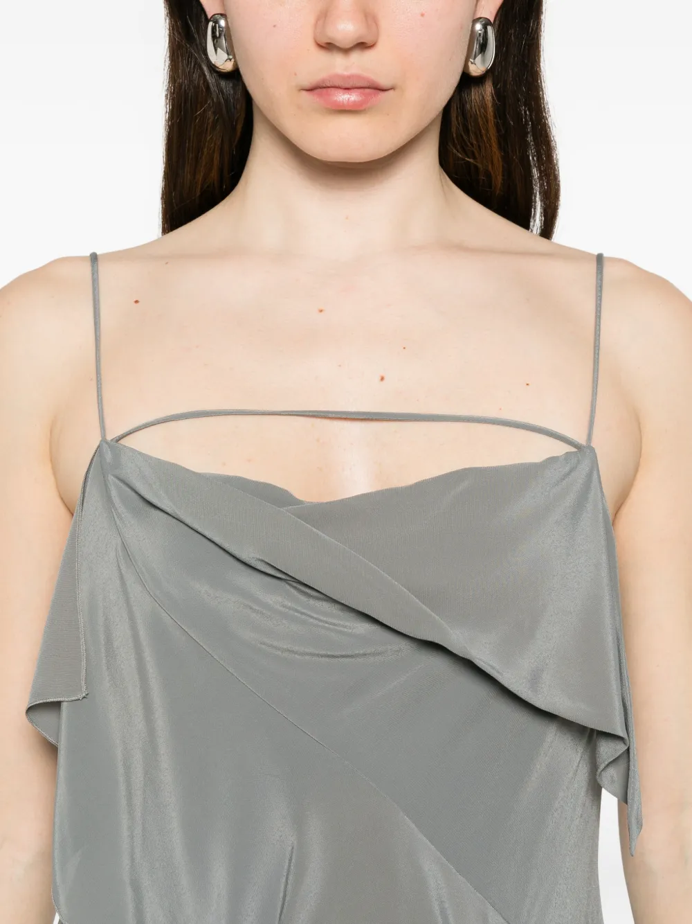 Patrizia Pepe Maxi-jurk met ruches Grijs