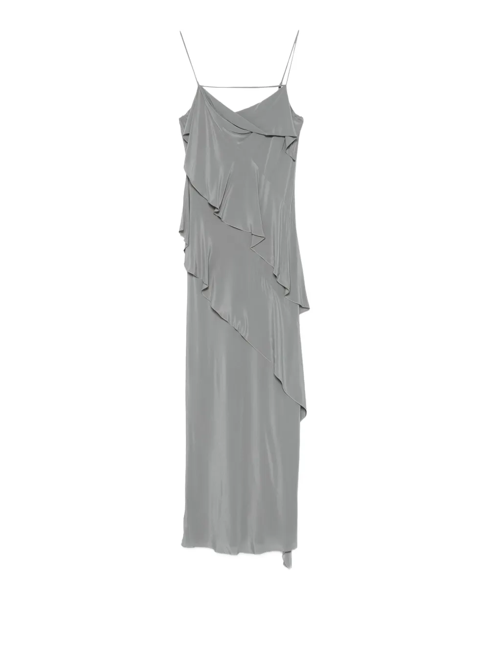 Patrizia Pepe ruffled maxi dress - Grey