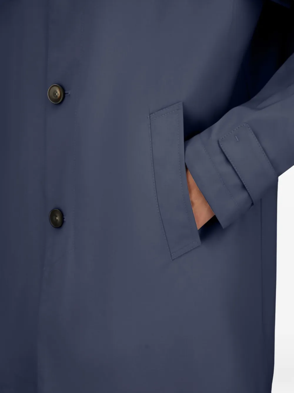 Herno Regenjas met paspelzak Blauw