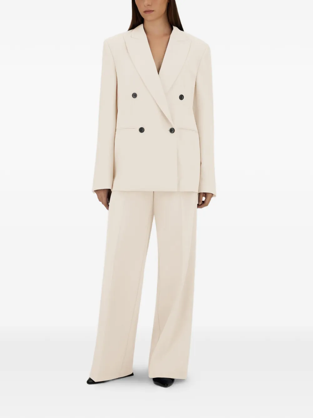 Herno Broek met geperste plooien Beige