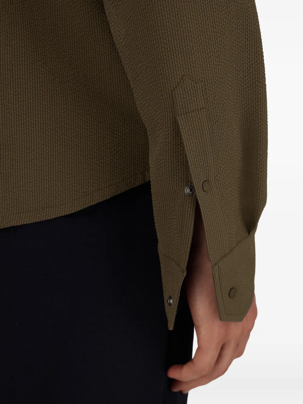 Herno Overhemd met textuur Groen