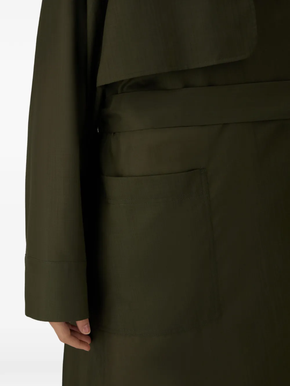 Herno Trenchcoat met ceintuur Groen