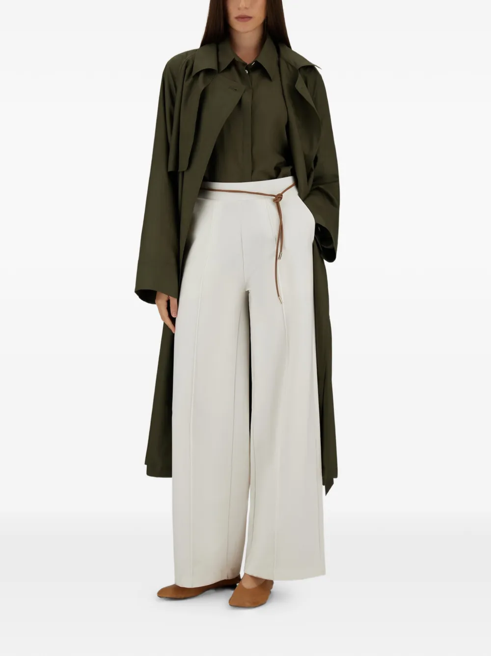 Herno Trenchcoat met ceintuur Groen