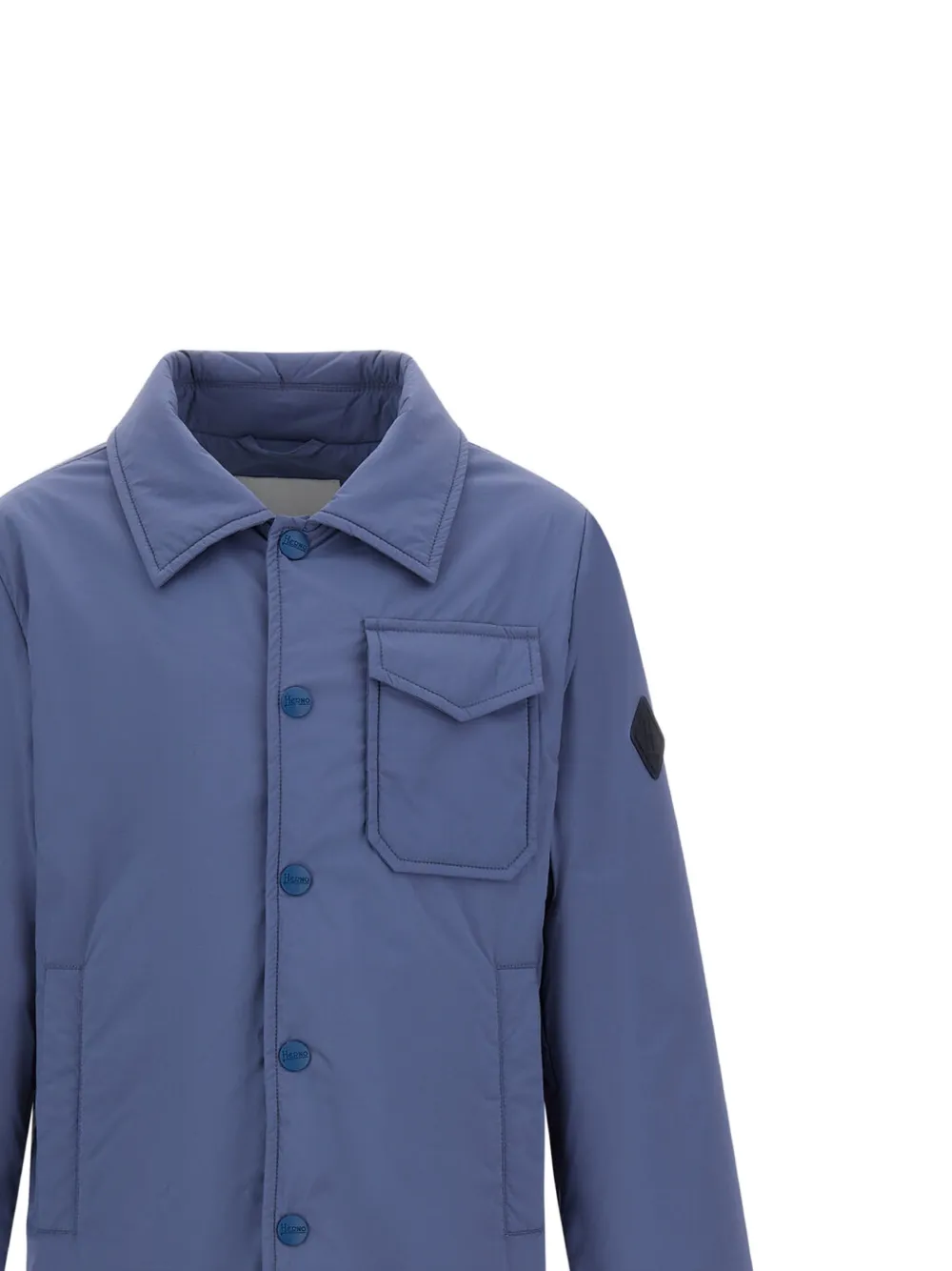  Herno Kids Sobrecamisa Con Botones - Azul 