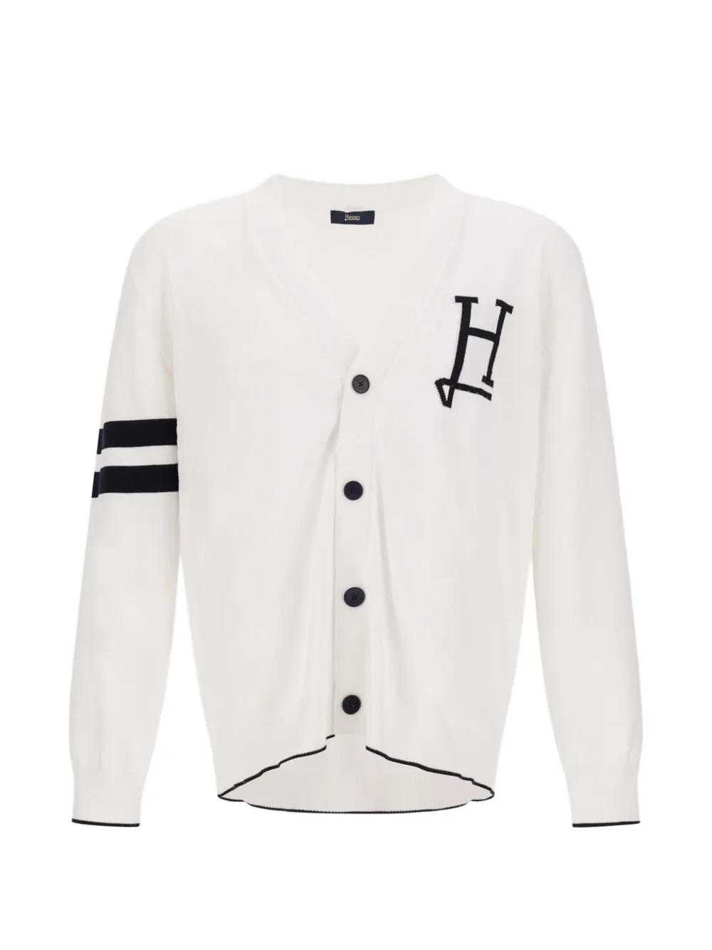 Herno logo-detail cardigan - Weiß