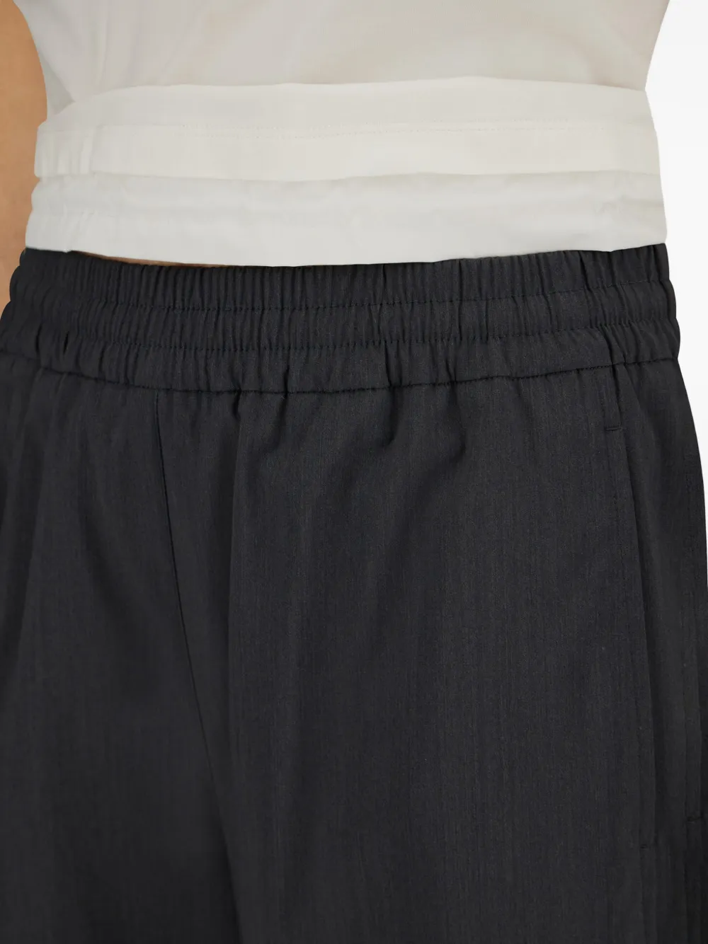 Herno Cropped broek met elastische taille Grijs