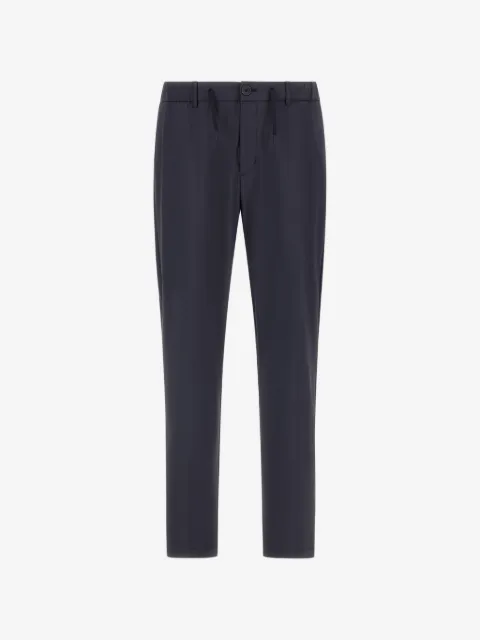 Herno drawstring-fastening wrinkled trousers
