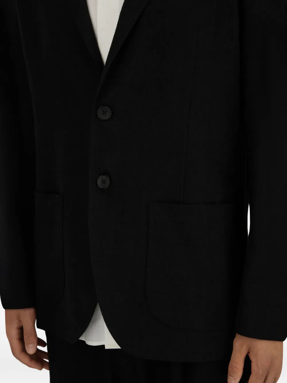 Herno Blazer met enkele rij knopen Zwart