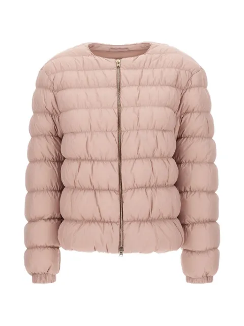 Herno collarless padded jacket