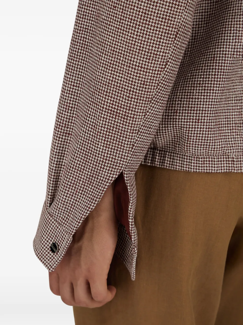 Herno Bomberjack met pied-de-poule print Rood