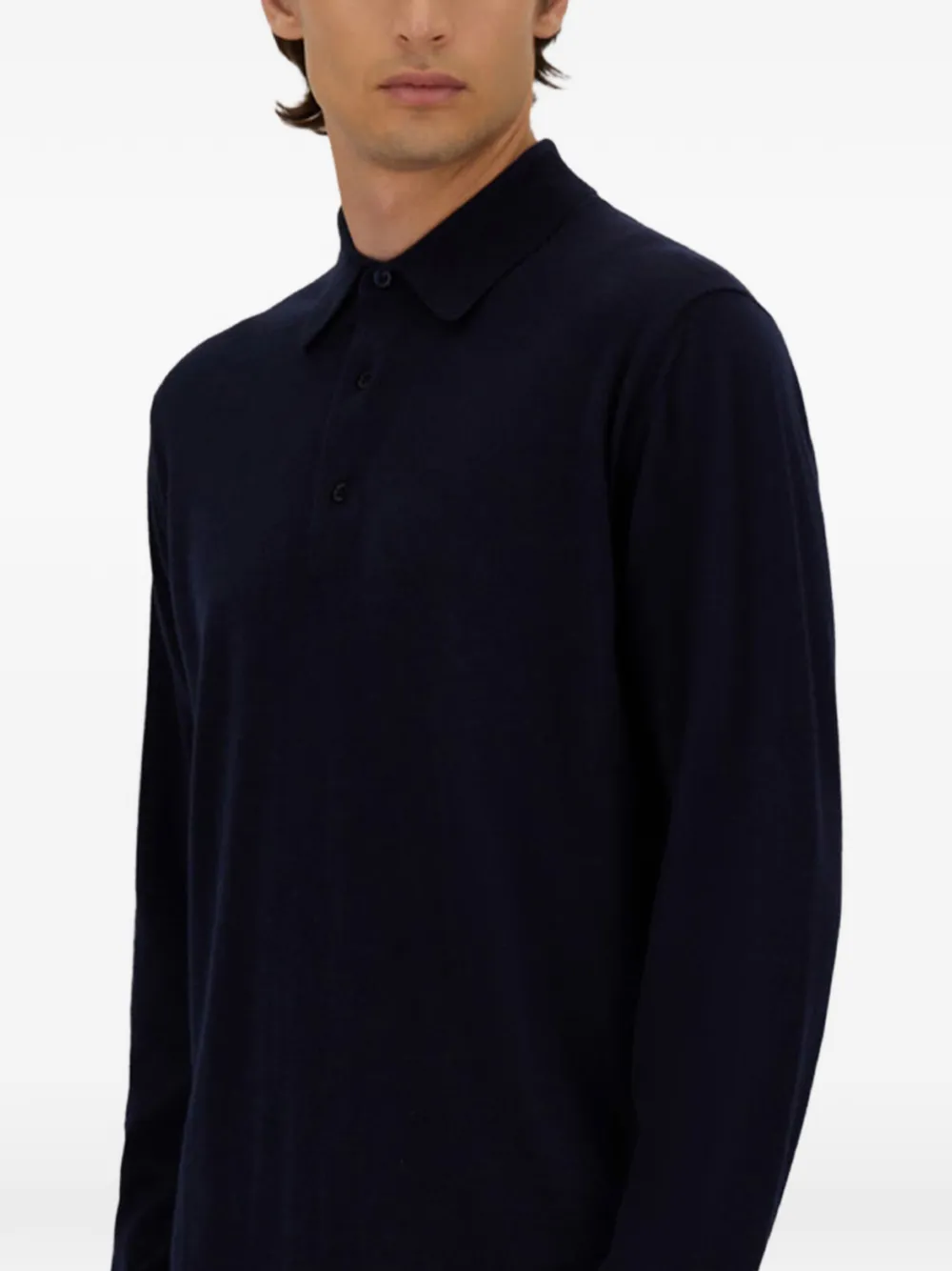 Herno Poloshirt met lange mouwen Blauw