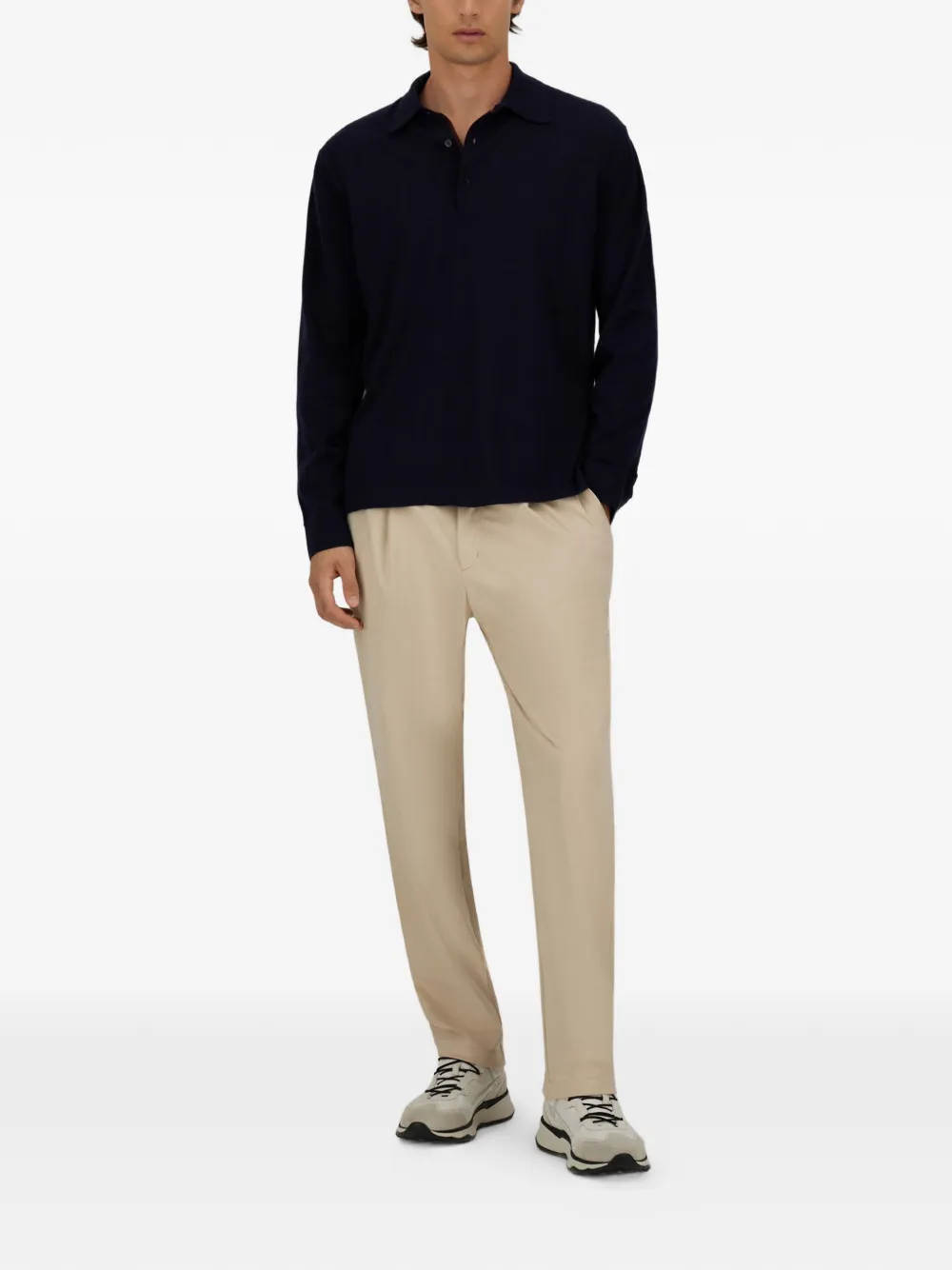 Herno Poloshirt met lange mouwen Blauw
