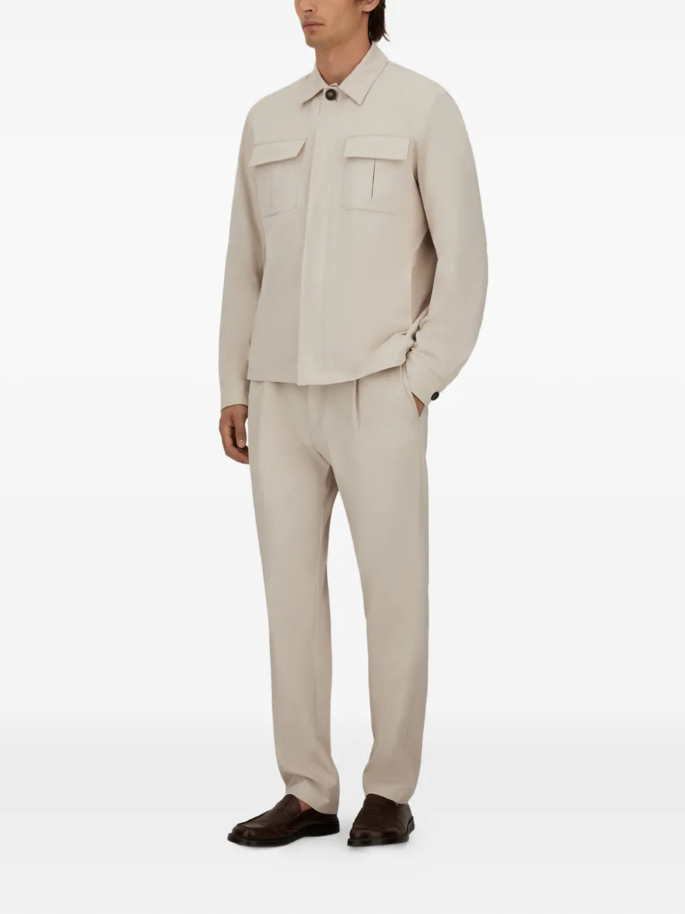 Herno Straight broek Beige